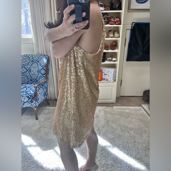 NSR Strappy Sequin Dress Rose Gold - Picture 7 of 10